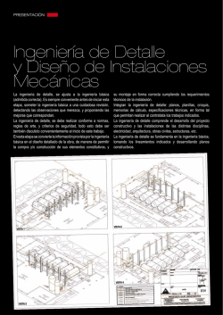 Ingeniería de Detalle y Diseño de Instalaciones Mecánicas