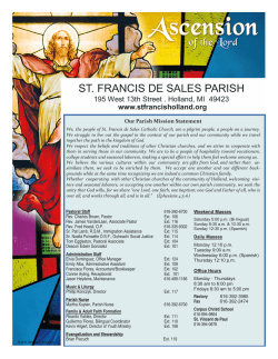 May 17, 2015 - St. Francis de Sales Parish
