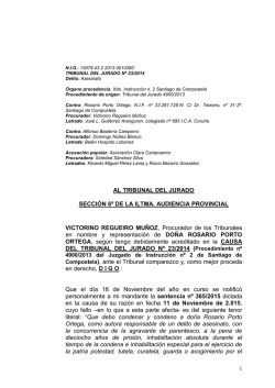 AL TRIBUNAL DEL JURADO SECCIÓN 6ª DE LA