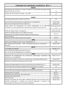 Calendario Académico 2015 CNM