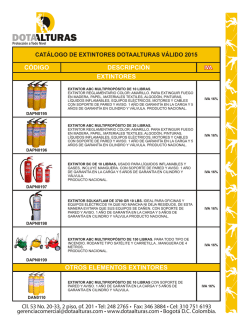 CÓDIGO DESCRIPCIÓN EXTINTORES OTROS