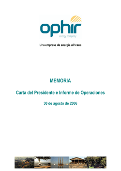 informe de operaciones