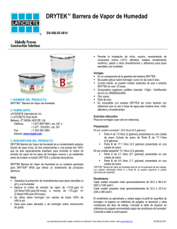 DRYTEK&trade; Barrera de Vapor de Humedad