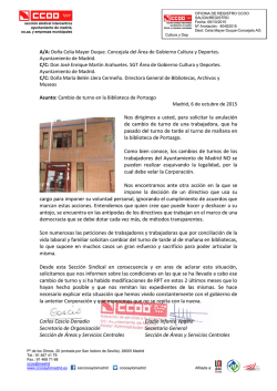 carta - CCOO en el Ayuntamiento de Madrid
