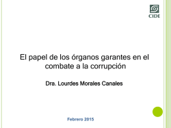 El papel de los órganos garantes en el combate a la corrupción