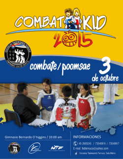 COMBATE / POOMSAE 3 - Federación Chilena de Taekwondo WTF