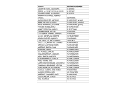 Alumno DESTINO ASIGNADO LAFUENTE DURA, ALEJANDRA A