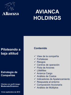 avianca holdings - Alianza Valores