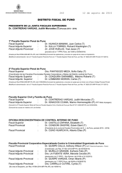 243 12 de agosto de 2015 DISTRITO FISCAL DE PUNO
