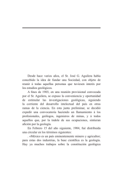 Desde hace varios años, el Sr. José G. Aguilera había concebido la