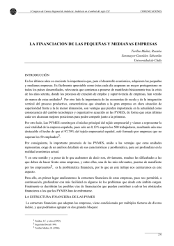 LA FINANCIACION DE LAS PEQUEÑAS Y MEDIANAS EMPRESAS