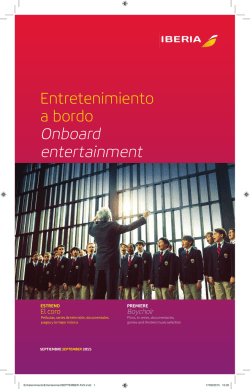 Entretenimiento a bordo Onboard entertainment