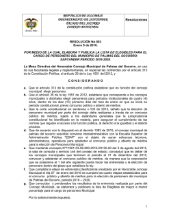 REPUBLICA DE COLOMBIA DEPARTAMENTO DE SANTANDER