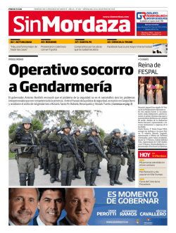 Operativo socorro a Gendarmería