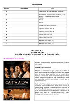 PROGRAMA SECUENCIA 1 « CARTA A EVA » ESPAÑA Y