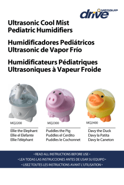 Ultrasonic Cool Mist Pediatric Humidifiers