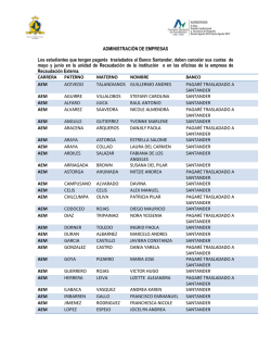 ADMINISTRACIÓN DE EMPRESAS Los estudiantes que tengan