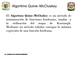 Minimización con el algoritmo de Quine & McCluskey