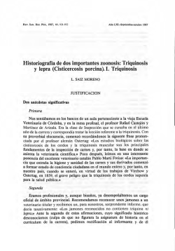 Historiografía de dos importantes zoonosis: Triquinosis y lepra
