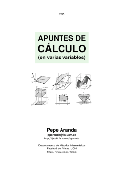 APUNTES DE CÁLCULO (en varias variables)