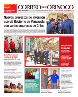 Nuevos proyectos de inversi&oacute;n acord&oacute; Gobierno de Venezuela con