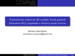 Formulación matricial del modelo lineal general