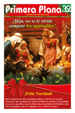 ¡Mija, no se le olvide comprar los aguinaldos!