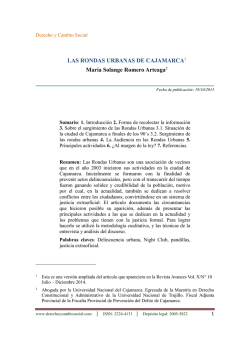 las rondas urbanas de cajamarca