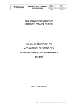 registro de proveedores grupo telefónica en perú