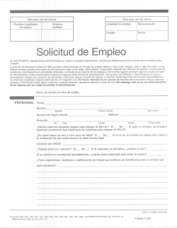 Solicitud de Empleo - Oliver Exterminating Co.