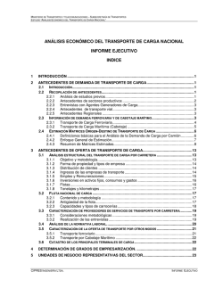 análisis económico del transporte de carga nacional informe