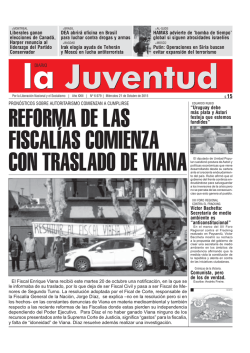 reforma de las fiscalías comienza con traslado de viana