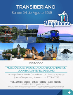 transiberiano - Viajes Magallanes