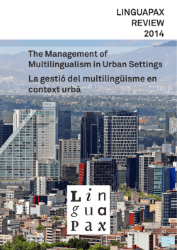 LINGUAPAX REVIEW 2014 La gestió del multilingüisme en context