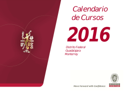 Calendario de Cursos 2015