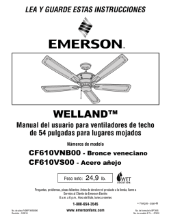 3. Ensamblaje del ventilador de techo (continuación)