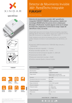 Detector de Movimiento Invisible 360&ordm;. Pared/Techo Integrable