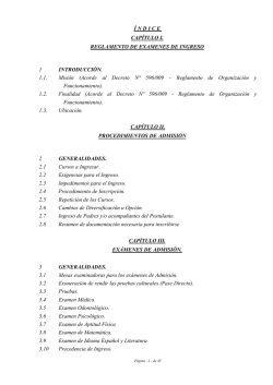 Condiciones de Ingreso 2016 - LICEO MILITAR"GENERAL ARTIGAS"