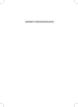 GÉNERO Y DESCOLONIALIDAD