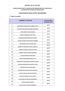 Resultados - Municipalidad de Villa El Salvador