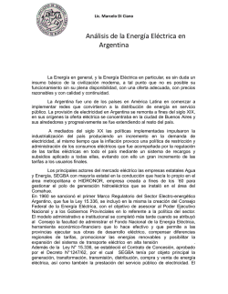 Análisis de la Energía Eléctrica en Argentina