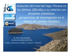 evolución del nivel del lago titicaca en los últimos 100 años y su