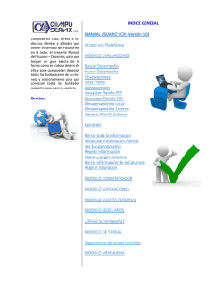 Gracias, INDICE GENERAL MANUAL USUARIO VCXI