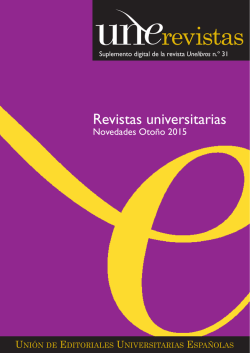 Unerevistas Otoño 2015 - Unión de Editoriales Universitarias