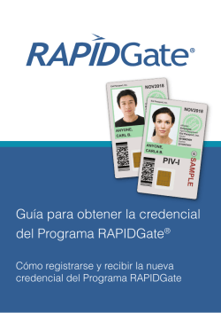 Guía para obtener la credencial del Programa RAPIDGate®