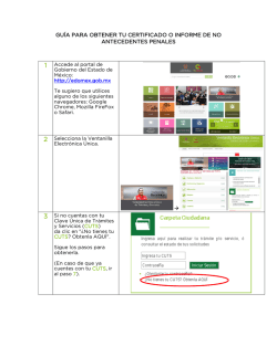 GUÍA PARA OBTENER TU CERTIFICADO O INFORME DE NO
