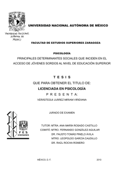 T  E  S  I  S QUE PARA OBTENER EL TITULO DE