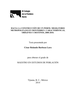 Tesis presentada por César Rolando Barboza Lara para obtener el