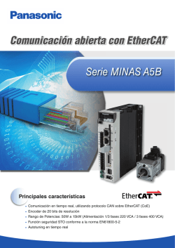 Serie MINAS A5B Comunicación abierta con EtherCAT