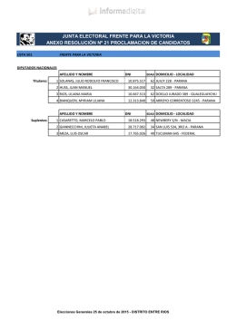 junta electoral frente para la victoria anexo resolución nº 21